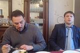 С известным журналистом Максимом Леонтьевым, ужинаем