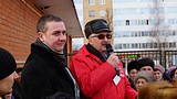 Александр Галдин и Максим Ганин на митинге против платности Минского шоссе